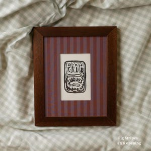 Custom Fabric Wrapped Photo Mat: Patterned 8x10 Picture Frame Mat image 15