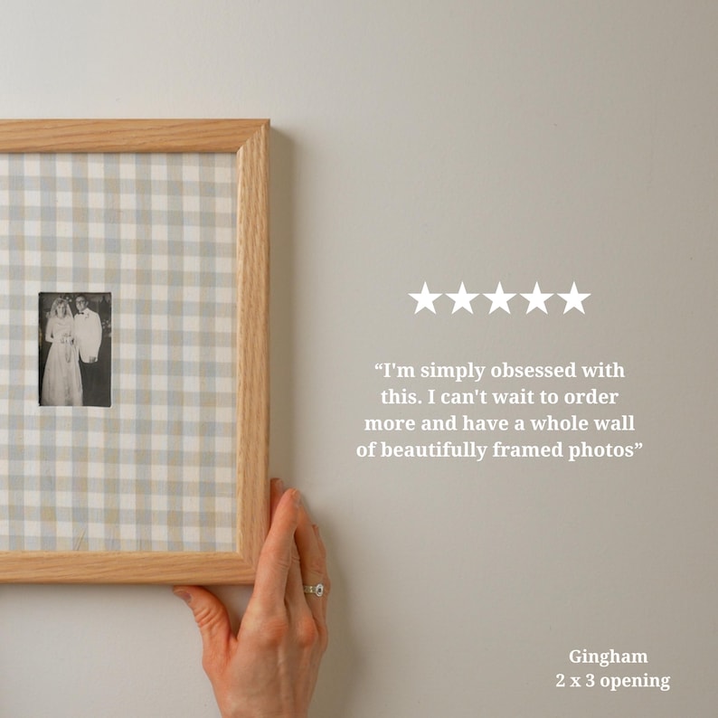Custom Fabric Wrapped Photo Mat: Patterned 8x10 Picture Frame Mat image 3