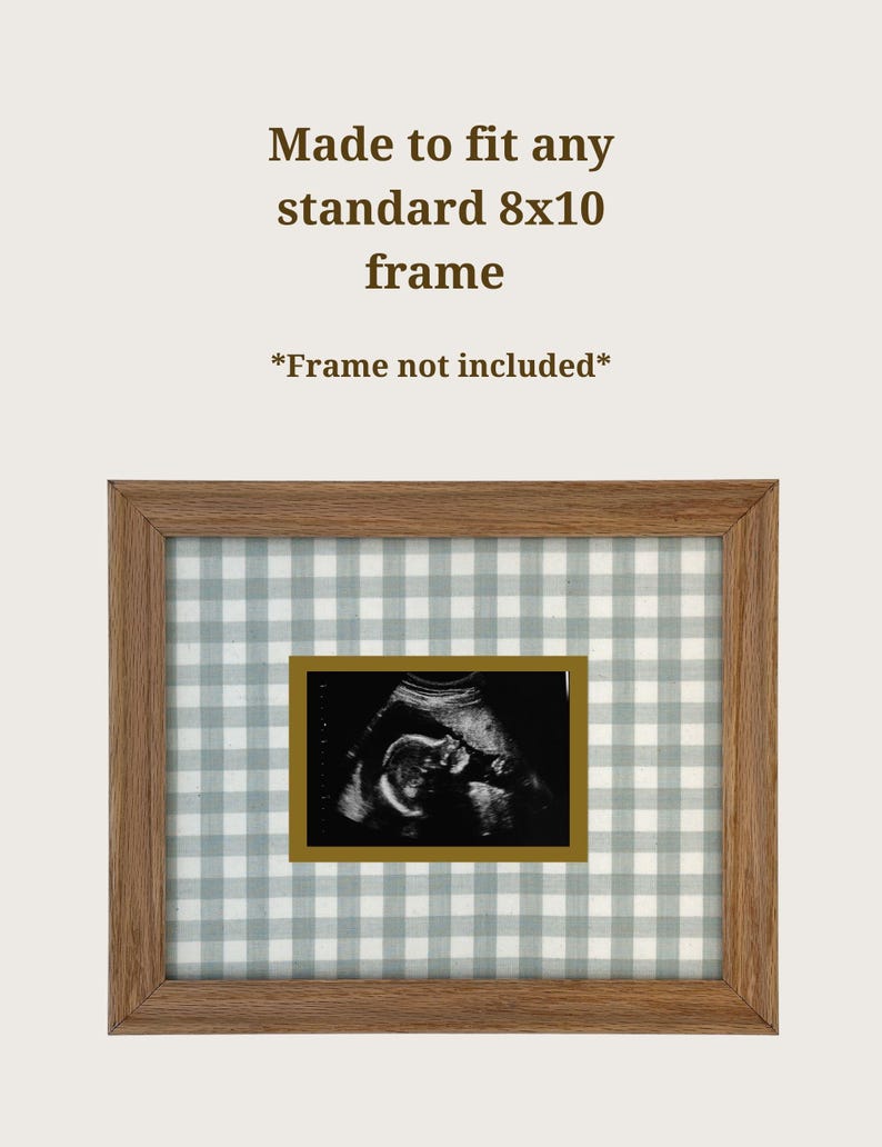 Tyginlindad ultraljudsfotomatta: 8x10 sonogram-minnessak bild 4