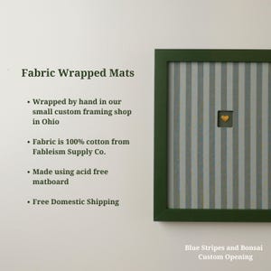 Custom Fabric Wrapped Photo Mat: Patterned 8x10 Picture Frame Mat image 4