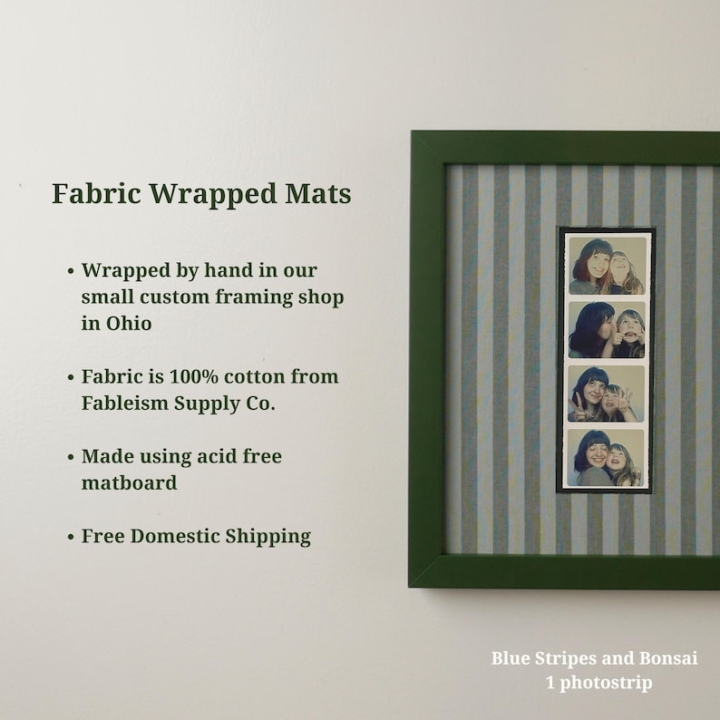 Fabric Wrapped Photo Booth Strip Mat: 8x10 Patterned Display image 4