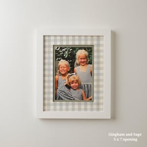 Custom Fabric Wrapped Photo Mat: Patterned 8x10 Picture Frame Mat image 14