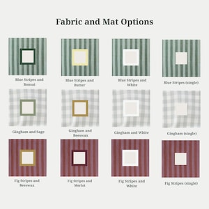 Custom Fabric Wrapped Photo Mat: Patterned 8x10 Picture Frame Mat image 11
