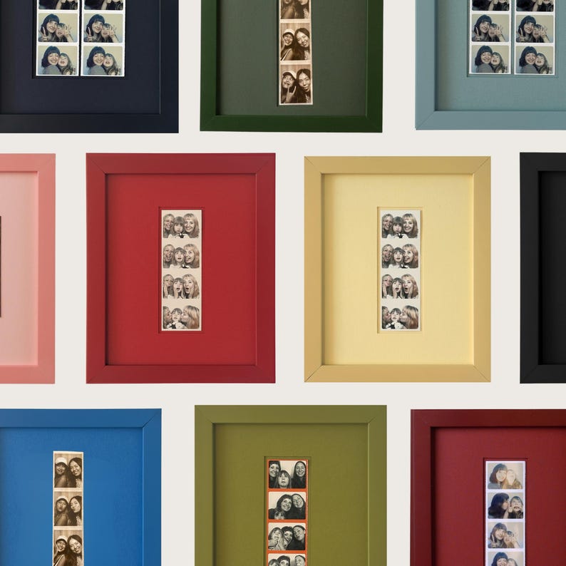 Monochromatic Photobooth Strip Frame: Modern 8x10 Photo Display image 2