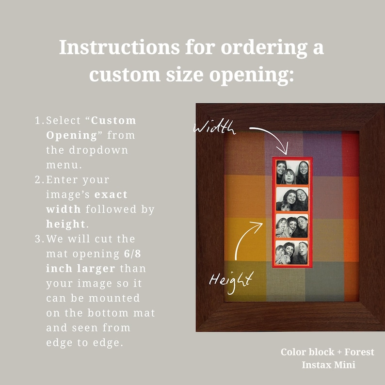 Fabric Wrapped Photo Booth Strip Mat: 8x10 Patterned Display image 8