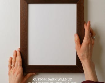 Dark Wood Picture Frame: 100% real wood, made in Ohio