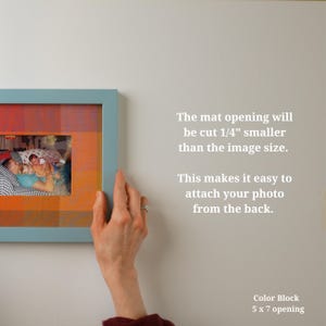 Custom Fabric Wrapped Photo Mat: Patterned 8x10 Picture Frame Mat image 7