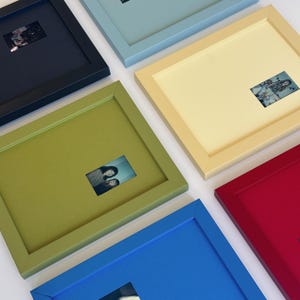 Monochromatic Photo Frame: Modern Colorful Off-Center Wall Decor (8x10)