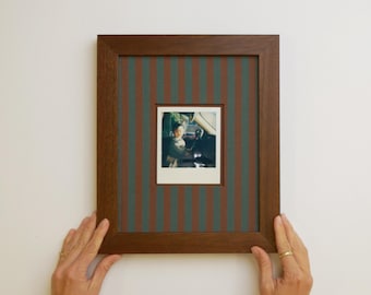 Fabric Wrapped Polaroid Photo Mat: Patterned 8x10 Polaroid display