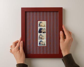 Fabric Wrapped Photo Booth Strip Mat: 8x10 Patterned Display
