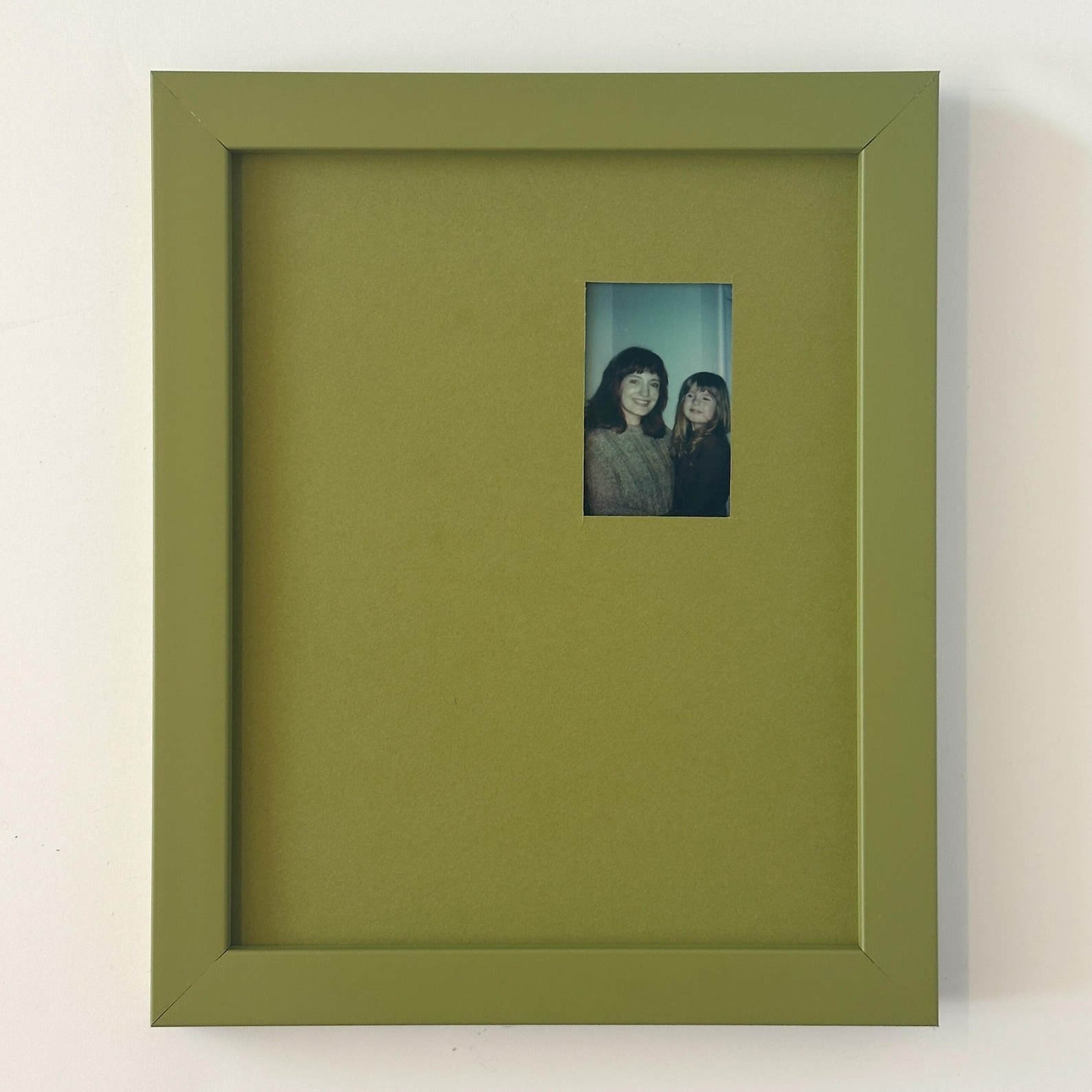 Monochromatic Photo Frame: Modern Colorful Off-Center Wall Decor (8x10) - Butter Yellow, Lower Left
