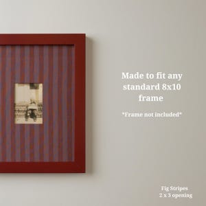 Custom Fabric Wrapped Photo Mat: Patterned 8x10 Picture Frame Mat image 5