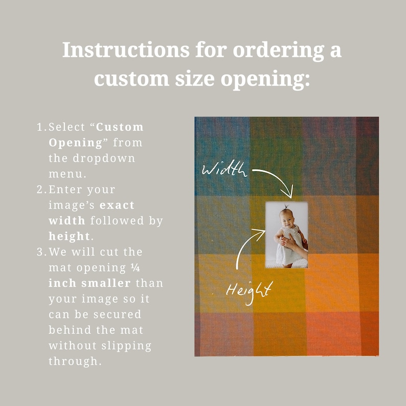 Custom Fabric Wrapped Photo Mat: Patterned 8x10 Picture Frame Mat image 10