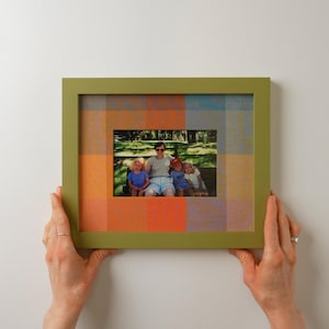 Custom Fabric Wrapped Mat with Frame | Patterned Picture Mat