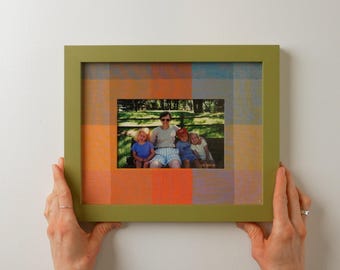 Custom Fabric Wrapped Mat with Frame | Patterned Picture Mat