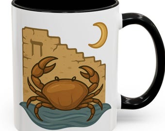 Kabbalah Zodiac Mug Cancer Tammuz Mazal Sartan | Hebrew Astrology Gift | Horoscope Jewish Coffee Cup | Jewish Gifts