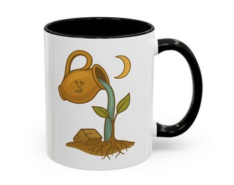 Kabbalah Zodiac Mug Aquarius Shevat Mazal D'li | 11oz Jewish Astrology Coffee Cup | Judaica Gift | Kabbalistic Horoscope Birthday Mug Gift