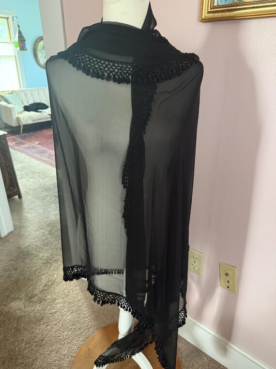 Black Magic Beaded Shawl - image 4
