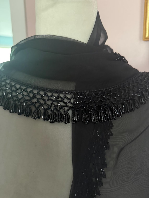 Black Magic Beaded Shawl - image 5