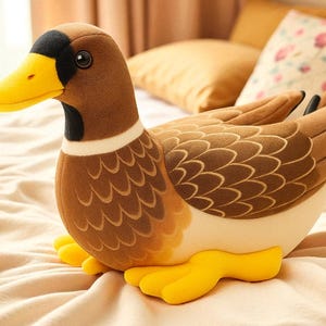 Duck Plush Toy – Soft Stuffed Animal Duck Decor, Cute Wildlife Bird Pillow for Kids & Home – Cozy Nature-Inspired Gift Idea