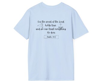 Psalm 33:4 Christian T-Shirt, Inspirational Unisex Tee