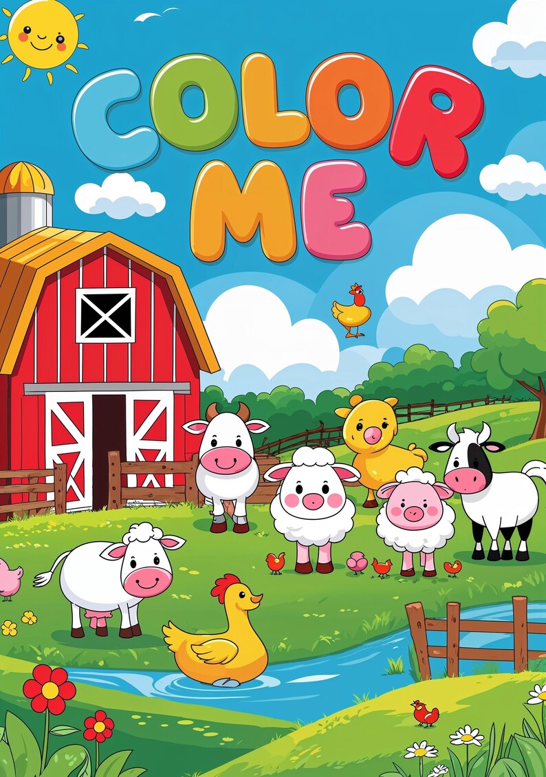 Farm Animals Coloring Book PDF | Printable Coloring Pages for Kids ...