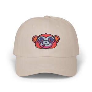 Embroidered Monkey Dad Hat: Unisex Cotton Baseball Cap