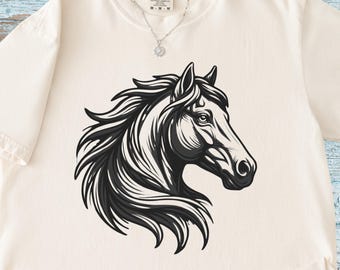 Wild Horses Graphic Top, Vintage Mustang Shirt, Rustic Western Cowgirl Tee