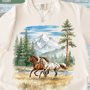 Wild Horses Shirt, Running Mustang Western Horse Tee, Appaloosa Horse, Country Style T-Shirt