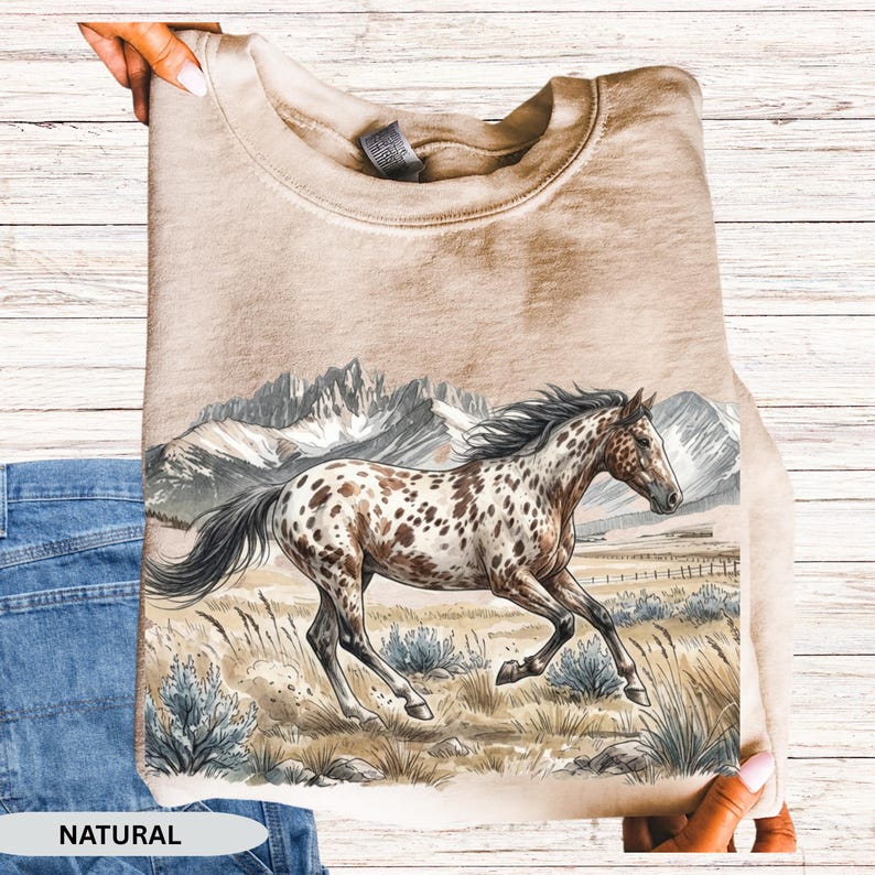 Vintage Appaloosa Horse Sweatshirt, Horseback Rider Shirt, Horse Lover Gift, Equestrian Crewneck
