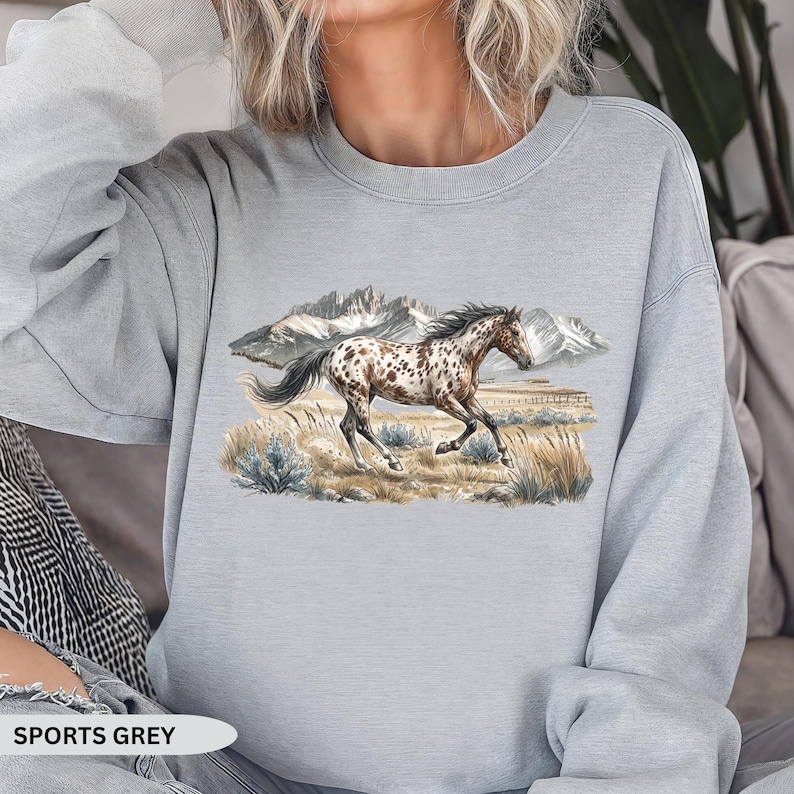 Vintage Appaloosa Horse Shirt, Horseback Rider T-Shirt, Horse Lovers Gift, Equestrian Crewneck image 7