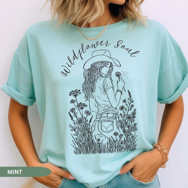 Wildflower Soul Dandelion T-Shirt, Country Music Concert Shirt, Western Graphic Tee