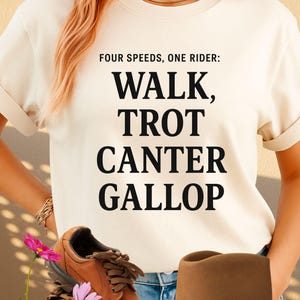 Retro Equestrian T-Shirt: Horseback Ride Shirt, Horse Riding Gift, Horse Club Apparel, Cowgirl Tee-Shirt