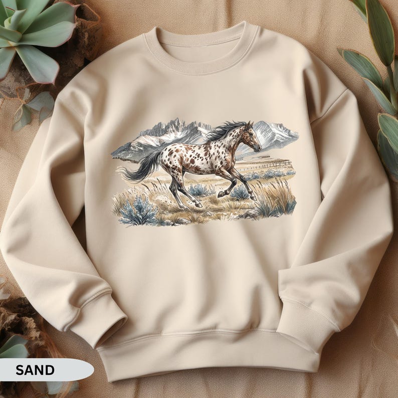 Vintage Appaloosa Horse Shirt, Horseback Rider T-Shirt, Horse Lovers Gift, Equestrian Crewneck image 14