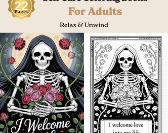 Selbstliebe Tarot Malbuch Printable | Mindfulness,Healing Affirmationen Kunst |Instant Download