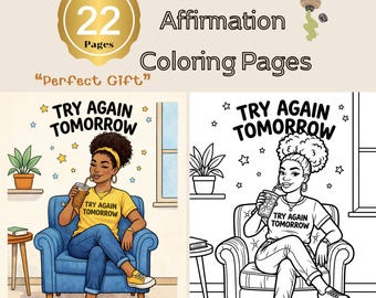 Freche Selbstliebe Malbuch, schwarzes Mädchen Humor, feministische Einstellung, druckbare Aktivität (digitaler Download)