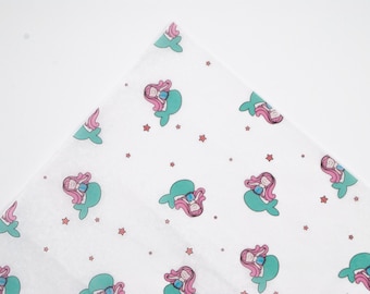 Mermaid Tissue Paper, 100% Recycled, Pack of 5 Sheets