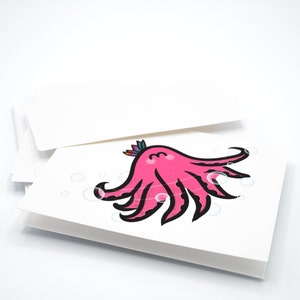 Ensemble de cartes de notes Octopus, cartes vierges, enveloppes incluses