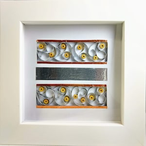 Abstrato Quilled Prateado e Dourado, Fita Metálica