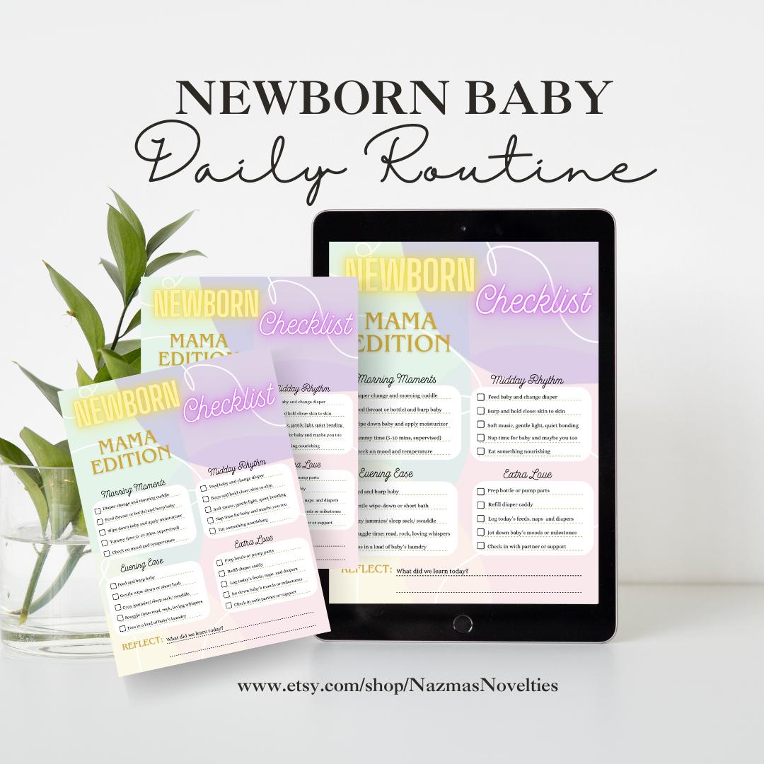 Newborn Daily Checklist | Baby Routine Tracker for New Moms | Printable ...