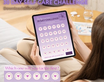 30-Day Self-Care Challenge: Wellness & Mindfulness Tracker (Digital Download PDF)