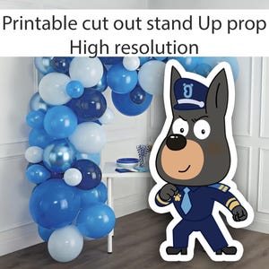 Sheriff Labrador Dobby  printable cut out prop, birthday party decor, stand up prop , sheriff Labrador digital download HIGH RESOLUTION