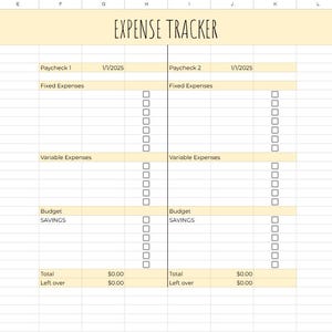 Monthly Bill Organizer Spreadsheet