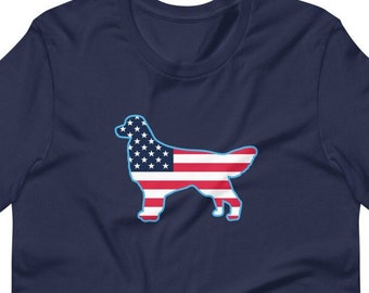 Golden Retriever Shirt ∙ Golden Retriever Mama ∙ Golden Lover ∙ Golden Retriever Gifts ∙ Golden Retriever Dog Shirts ∙ American Flag Shirt