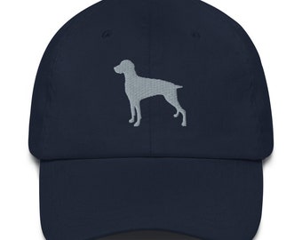 Weimaraner Baseball Cap | Gray Weimaraner Navy Hat | Weimaraner Lover Gift | Dog Mom Hat Dog Dad Cap