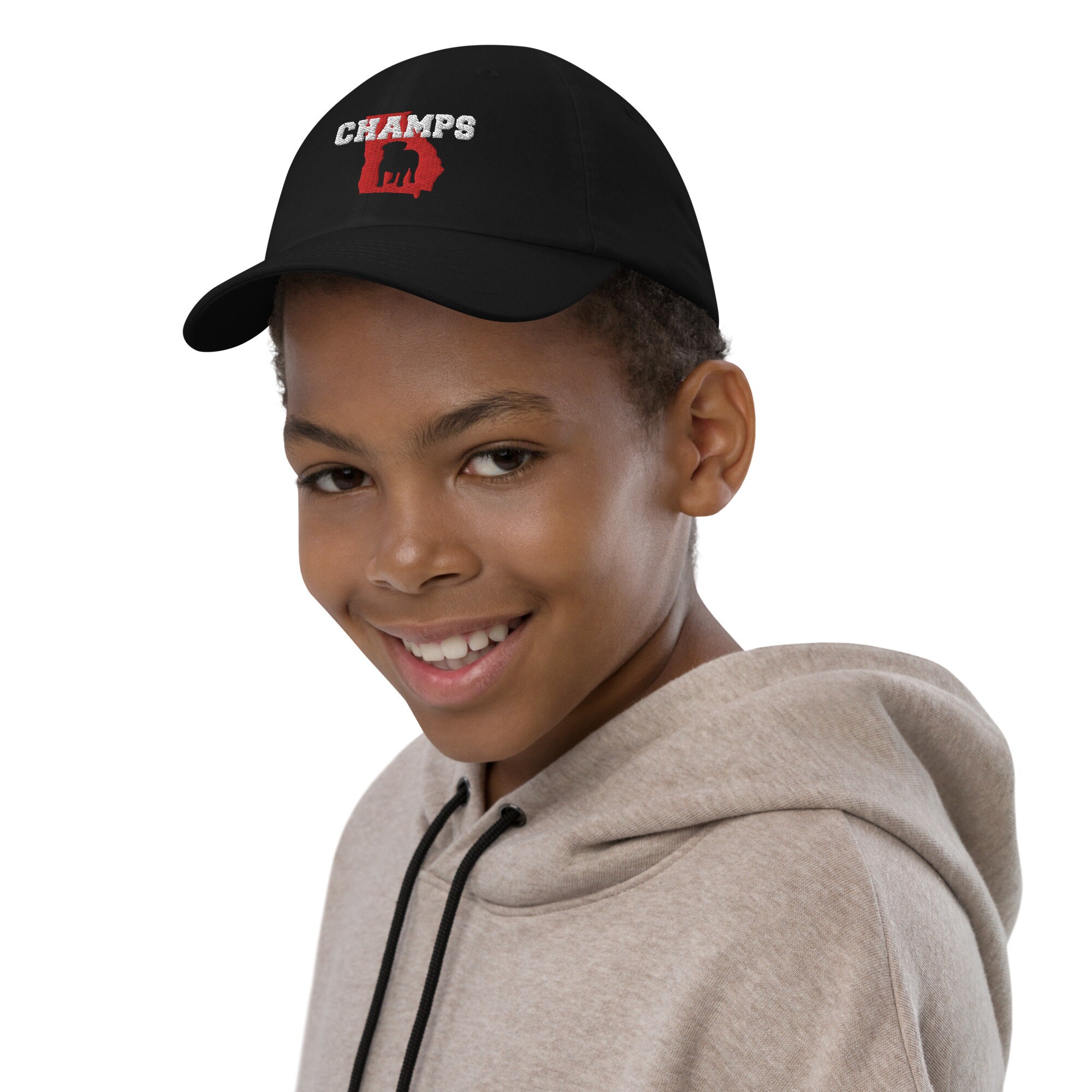 UGA Champs Hat Youth Size With Bulldog 