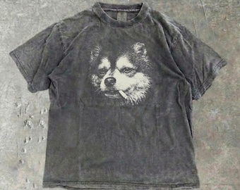 Funny Pomsky Vintage Comfort Colors T-Shirt (Unisex, 100% Cotton, Oversized)