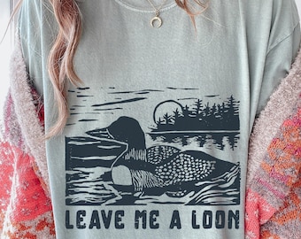 Leave Me A Loon Pan T-Shirt: Funny Bird Lovers Gift Tee, Leave Me Alone Humor Design
