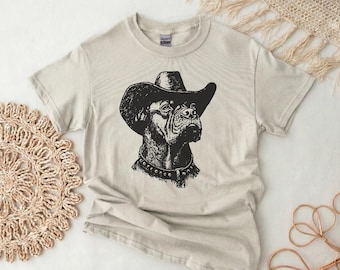 Cowboy Cane Corso T-Shirt | Western Corso Graphic Tee | Dog Lover Gift
