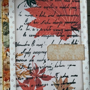 Handmade Fall Junk Journal, Fall Notebook, Fall Journal, Handmade Journal, Handmade Notebook, October Daily Journal